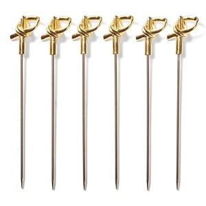 Sur La Table Bamboo Knot Cocktail Picks, Set of 6, Gold