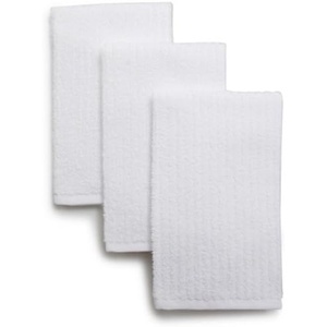 Sur La Table Bar Mop Kitchen Towels, Set of 3, Plush 100% Turkish Cotton Terry Towels for Industrial-Style Heavy Kitchen Use, Set of 3
