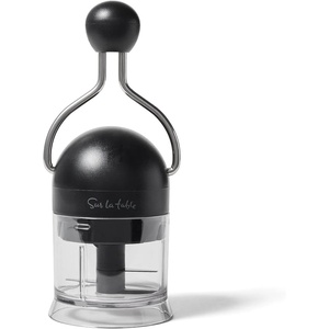 Sur La Table Black Marquina Marble Spoon Rest, Handcrafted Natural Marble Kitchen Utensil Rest for Stovetop and Counter
