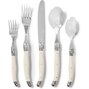 Sur La Table Café Flatware, 20-Piece Set, Ivory