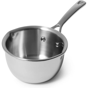 Sur La Table Classic 5-Ply Stainless Steel Butter Warmer, 0.6 Qt, Silver
