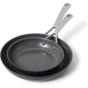 Sur La Table Classic Hard Anodized Ceramic Nonstick Skillet Set of 2, 8″ & 10″, Aluminum
