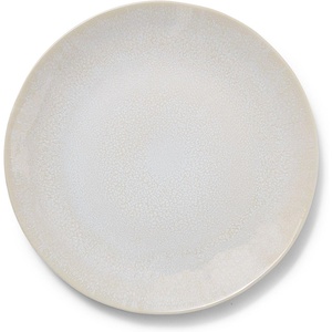 Sur La Table Cloud Dinner Plate, Emerald Green, Handcrafted Stoneware with Organic Cloud-Form Edge for Everyday Dining(White)