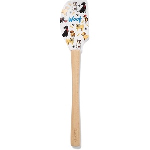 Sur La Table Dog Spatula, White, Silicone Dog-Shaped Design for Scraping, Folding and Fun Kitchen Moments