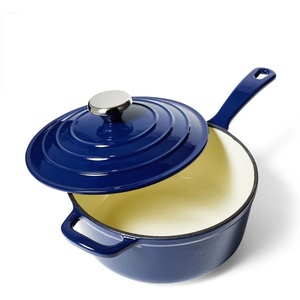 Sur La Table Enameled Cast Iron Saucepan, 2.5 qt, Blue
