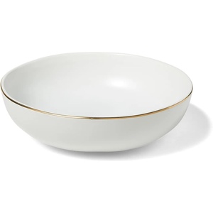 Sur La Table Gold Rimmed Pasta Bowl, White