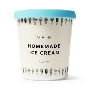 Sur La Table Ice Cream Tub, Insulated Stainless Steel Container for Storing and Scooping Homemade Ice Cream(Blue)