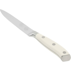 Sur La Table Kitchen Essential Tasting Kitchen German Steel Utility Knife, 5-Inch Stainless Steel Blade – Professional Kitchen Knife with White Handle and Forged Full Tang(Eggshell White (5″ Utility))