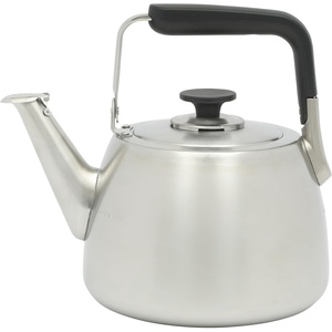 Sur La Table Kitchen Essentials 1.9-Quart Heavy Gauge Brushed Stainless Steel Whistling Tea Kettle – Durable Stovetop Kettle(Brushed Stainless)