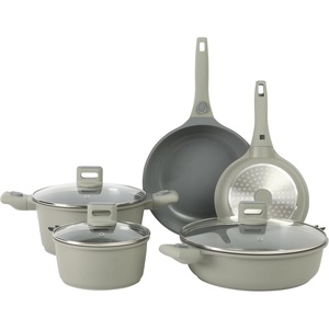 Sur La Table Kitchen Essentials Craft Studio Cast Aluminum Detachable Handle 8 and 10 Inch Skillet Fry Pan Set w/PFA Free Ceramic Non Stick Removable Handle Induction Safe – Eggshell White(Juniper Green)