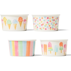 Sur La Table Melamine Ice Cream Bowls – Set of 4 Colorful Dessert Dishes, Shatter-Resistant & Dishwasher, Perfect for Sundaes, Snacks & Summer Entertaining