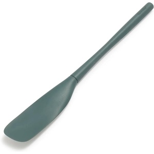 Sur La Table Narrow Silicone Jar Scraper, Flexible High-Grade Silicone Head with Nylon Handle for Jars and Deep Containers(Charcoal)