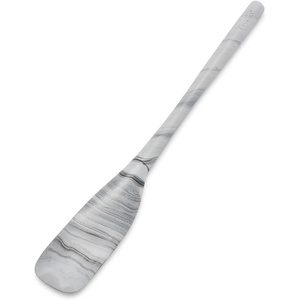 Sur La Table Narrow Silicone Jar Scraper, Flexible High-Grade Silicone Head with Nylon Handle for Jars and Deep Containers(Marble)
