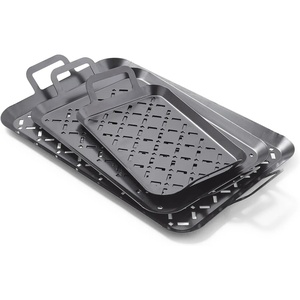 Sur La Table Nonstick Grill Grids, Set of 3, Black