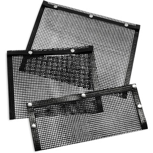 Sur La Table Nonstick Mesh Grilling Bags, Set of 3, Black
