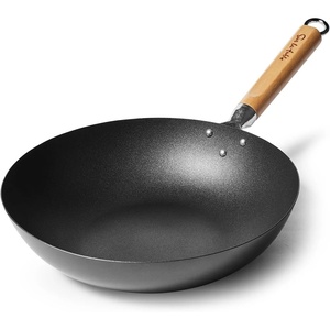 Sur La Table Nonstick Wok, 12 in, Hard Anodized Wok with Maple Handle for Stir-Frying, Steaming and Tossing, 12 in