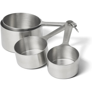 Sur La Table Odd-Size Measuring Cups, Set of 4, Stainless Steel