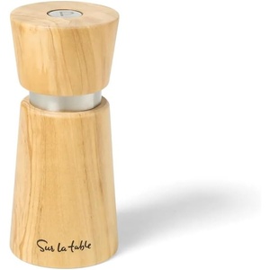 Sur La Table Olivewood Utensil Crock, Handcrafted Italian Olivewood Countertop Organizer for Spatulas, Spoons and Cooking Tools