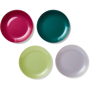Sur La Table Orchid Glass Appetizer Plates, Set of 4, Multi