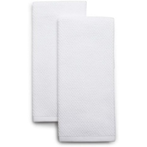 Sur La Table Organic Cotton Kitchen Towels, Set of 2 Soft Absorbent GOTS-Certified Organic Cotton Towels for Mindful Kitchens, Set of 2
