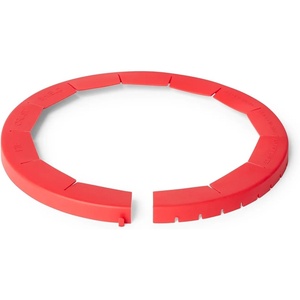 Sur La Table Pie Crust Shield, Red, Adjustable Silicone Shield for Protecting Pie Crust Edges During Baking