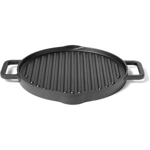 Sur La Table Reversible Cast Iron Griddle Pan, Black