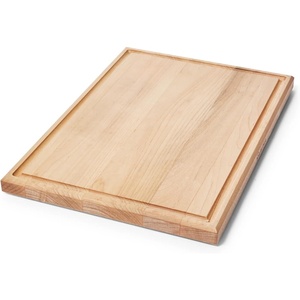 Sur La Table Reversible Cutting Boards, Maple, Set of 2 Natural Maple Wood with Juice Grooves, Cut-Out Handles and Ample Workspace, Set of 2, 20 in x 14 in(Maple)