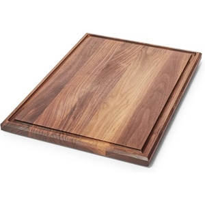 Sur La Table Reversible Cutting Boards, Maple, Set of 2 Natural Maple Wood with Juice Grooves, Cut-Out Handles and Ample Workspace, Set of 2, 20 in x 14 in(Walnut)