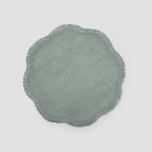 Sur La Table Scalloped Jute Placemat, Light Gray