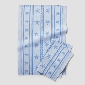 Sur La Table Seaside Jacquard Towels, Set of 2, Blue