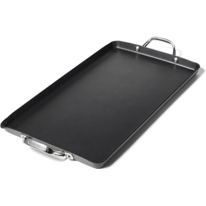 Sur La Table Signature Hard Anodized Nonstick Double Burner Griddle, Large Two-Burner Cooking Surface for Pancakes, Bacon, French Toast and More