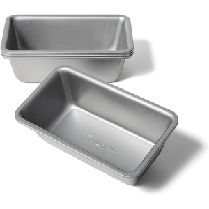 Sur La Table Signature Mini Loaf Pans, Set of 4, Silver