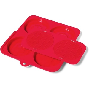 Sur La Table Silicone Burger Molds, Red