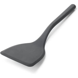 Sur La Table Silicone Solid Turner, Gray, Heat-Resistant Silicone Spatula for Nonstick- Flipping and Sautéing(Gray)