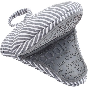 Sur La Table Silicone Striped Mini Pinch Mitt, Blue(Gray)