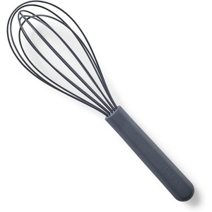 Sur La Table Silicone Whisk, Gray, Flexible Silicone Coated Wires for Nonstick- Whisking and Sauce Work, 10 in(Gray)