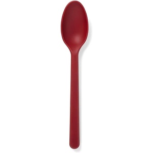 Sur La Table Small Silicone Spoon, Gray, Compact Silicone Stirring Spoon for Small Pans, Saucepans and Detailed Kitchen Work(Dark Red)