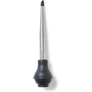 Sur La Table Stainless Steel Baster, Angled Nozzle Design with Removable Nylon Tip for Turkey, Chicken and Roasts