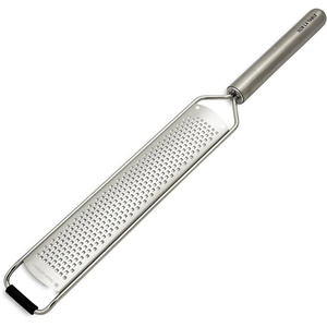 Sur La Table Stainless Steel Rasp Grater, Fine Rasp Grater for Zesting Citrus, Grating Hard Cheese and Microplaning Spices