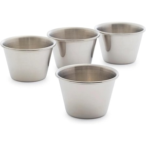 Sur La Table Stainless Steel Sauce Cups, Set of 4, Silver
