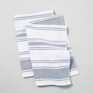 Sur La Table Ultra-Absorbent Terry Towels, Blue, Set of 2 Plush Cotton Terry Towels for Fast Drying and Heavy Kitchen Use, Set of 2(Blue)