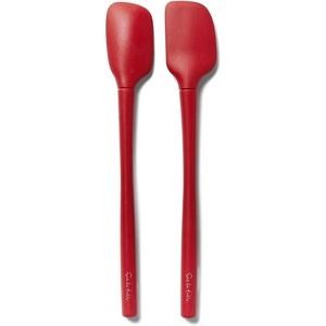 Sur la table Flex-Core Mini Silicone Spatula and Spatula Spoon, Set of 2, Light Pink(Dark Red)