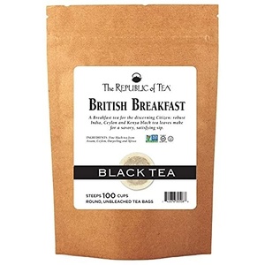 The Republic of Tea – British Breakfast Tea 2.8 oz Tin, 50 Tea Bags, Gourmet Black Tea | Caffeinated(100 Count (Pack of 1))