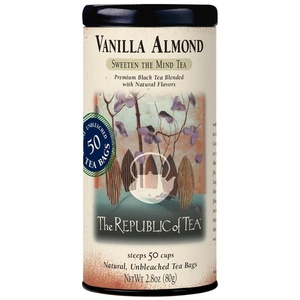 The Republic of Tea – Vanilla Almond Black Tea Tin, 50 Tea Bags, Naturally Caffeinated(50 Count (Pack of 1))
