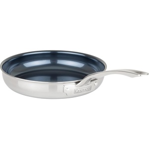 Viking 4-Ply Frying Pans, 2-Piece Laser Clad Titanium Performance Ti, 9.5 and 11 Inch, Blue/SIlver(10 Inch)