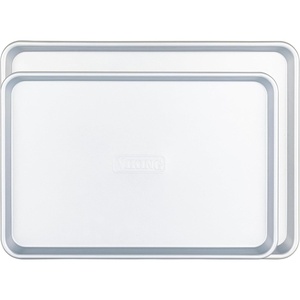 Viking Premium 13-Inch Nonstick Baking Sheet Pan, Made without PFAS, Heavy Gauge Aluminized Steel Cookie Sheet with Reinforced Iron Frame, Oven Safe to 475F(15 inch & 18 inch)