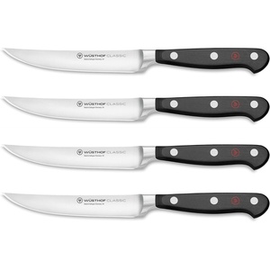 WÜSTHOF Classic 4-Piece Steak Knife Set, Black(4 Piece Set)