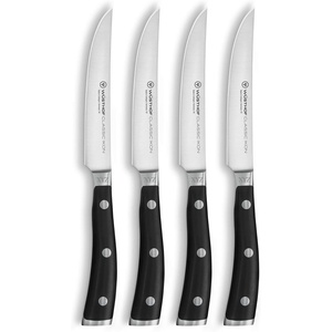 WÜSTHOF Classic IKON 4-Piece Carbon Steak Knife Set(4 pc Set Engraved)